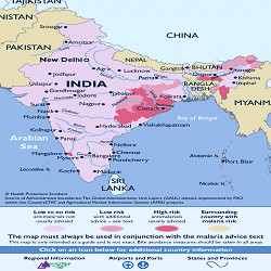 India Malaria Map - Fit for Travel